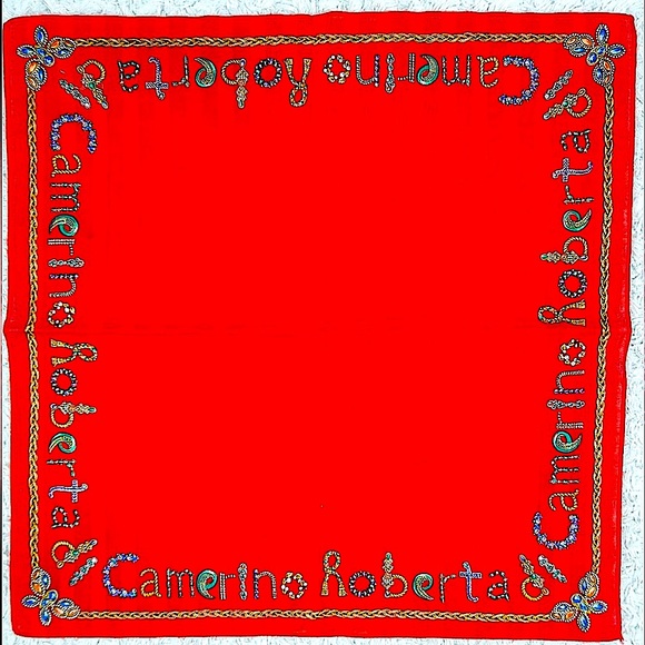 N64 ROBERTA di CAMERINO Red Cotton 17" X 17.5" - Picture 1 of 6